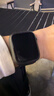 istrap适用苹果手表表带真皮牛皮apple watch手表带S11/10/9/8/7/6/SE男女士iWatch ultra2/3腕带 黑色黑线丨黑色配件 44/45/46MM表盘【适用Watch 实拍图