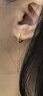 周六福简约足金999黄金耳圈耳环女生日礼物计价AA090923 一对 约1.18g 实拍图