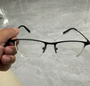 依视路（ESSILOR） 钻晶系列高清耐磨防蓝光近视超薄镜片专业配度数眼镜架男女镜框 金属-半框-2012BK-黑色 镜框+依视路膜岩高清1.60现片 实拍图