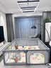 巧乐熊婴儿围栏地上宝宝爬爬垫围栏防护栏客厅儿童游戏围栏一体客厅护栏 宝可企鹅灰【防撞升级】 120*150CM 实拍图