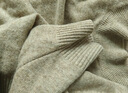 恒源祥圆领针织衫女纯羊毛衫秋冬纯色套头保暖简约内搭上衣打底女装毛衣 浅花驼 M /165/88A 实拍图