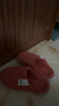 回力加绒男女棉拖鞋仿兔毛内里锁温脚感棉拖女款HL0411皮红38-39码 实拍图