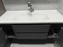 凯蒂芙蜂窝铝浴室柜太空铝陶瓷一体洗漱台装洗脸盆柜组合现代简约洗手池 121cm【智能开放格】感应灯光 陶瓷一体盆 实拍图