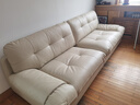 全友家居 现代简约家用皮艺沙发奶油风小户型四人位客厅直排沙发家具 实拍图