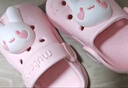 牧童儿童拖鞋夏男宝宝洞洞鞋软底女童卡通洗澡婴幼儿家居鞋萌兔粉150 实拍图