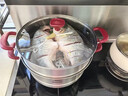 爱仕达（ASD）蒸锅304不锈钢双层家用蒸煮炖汤锅 30CM加高多层蒸笼·原木系列G2 实拍图