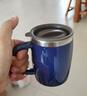 史努比（SNOOPY）带手柄不锈钢办公保温杯水杯420ML可爱杯子情侣杯 DP-5002 蓝色 实拍图