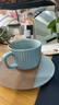 INSCRIPTION 复古欧式咖啡杯碟套装 家用特色餐厅咖啡厅下午茶拉花杯子 蓝海暮色-咖啡杯碟+勺 实拍图