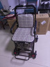 立道老人老年人推车可推可坐助力行走器可座手推车轻便可折叠老年代步 【新升级杆刹+驻刹】可折叠白色四轮推车手扶椅K2 实拍图