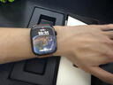 istrap适用苹果手表表带真皮牛皮apple watch手表带S11/10/9/8/7/6/SE男女士iWatch ultra2/3腕带 浅棕白线丨银色配件 44/45/46MM表盘【适用Watch 实拍图