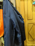 沃巴伦男士工作服罩衣长袖耐磨耐脏防尘工厂车间搬货罩衣劳保蓝大褂工装 藏青西服领大褂 大号（110斤-190斤可穿） 实拍图