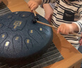 阿萨斯空灵鼓15音小13寸成人儿童初学钢舌鼓礼物打击乐器 莲花款-藏青色 实拍图