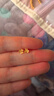 周六福小金花足金999黄金耳钉女新年生日礼物计价AC090379 一对 约0.64g 实拍图