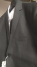 罗蒙西服套装男士商务修身西装男职业正装小西服新郎伴郎结婚礼服外套 黑色双扣【西服+西裤+衬衫】 4XL /190【160-175斤】+7件礼品 实拍图