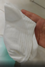 全棉时代月子袜孕妇打底纯棉软弹不勒脚专用抗菌宽口袜 棉绒白+棉绒白+棉绒白【22cm-24cm】 实拍图