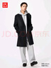 优衣库男装女装羊毛羊绒混纺长大衣外套/25新款478285 09 黑色 XL /180/108B 实拍图