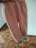 嘟嘟家女童加绒裤子冬装儿童冬季保暖长裤男童加厚休闲裤宝宝运动裤冬款 粉红色 100 实拍图