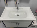 摩坦（MOTAN）一体陶瓷盆半嵌入式台中盆单盆洗面盆洗脸盆台盆艺术盆方形洗手盆 80*47单盆（下水件+胶） 实拍图
