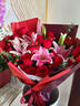 来一客鲜花速递玫瑰百合鲜花送女友老婆生日礼物全国同城配送 19朵红玫瑰粉百合花束 实拍图