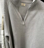 马登工装美式半拉链立领毛衣男秋季半高领竖线肌理百搭弹力男士针织衫 烟灰色 【宽松偏大/高领毛衣男/毛线衣/圣诞节礼物】 S 实拍图