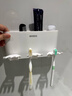 ecoco牙刷杯置物架免打孔洗漱杯卫生间壁挂刷牙杯多功能置物架3人E1925 实拍图
