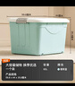 禧天龙家用收纳箱加厚衣物储物箱塑料箱大容量玩具整理箱 60L蓝色1个装 实拍图