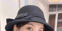 JIASHENGXI羊毛渔夫帽女冬季日系时尚帽子女秋冬百搭圆脸合适韩版潮洋气盆帽 黑色 可调节 实拍图
