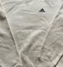 adidas情侣款宽松抓绒圆领长袖卫衣套头衫男女秋季阿迪达斯轻运动 白色   S 实拍图