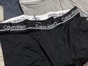 Calvin Klein内衣【新年礼物】男士本命年新年红三条装ck低腰棉质防夹臀内裤男 NP2765OJTL-椰青灰/状元红/太空黑  3条 M 实拍图