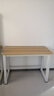 威曼帝电脑桌家用台式书桌学习桌写字桌简约卧室桌子工作台长条桌加厚款 浅木色面+白架 长100*宽50*高74cm 实拍图