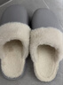 朴西冬季防水可拆卸棉拖鞋女士保暖室内厚底防滑可外穿 浅粉 36-37 实拍图