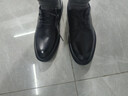 红蜻蜓真皮男鞋秋冬舒适商务休闲皮鞋高级正装德比鞋婚鞋WTA7376黑色38 实拍图