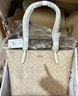 蔻驰（COACH）【品牌直供】女士大号手提托特包沙黄拼粉笔白色CBT20圣诞礼物 实拍图