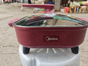美的（Midea）鸳鸯锅电火锅 超速沸宿舍电煮锅小电锅一体多功能锅多功能煎炒涮锅电热锅鸳鸯锅电火锅专用锅 6.5L 【一体锅】绛紫色HGE3030T03 实拍图