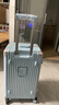狄斯顿保罗行李箱大容量30英寸超大号结实耐用合金硬壳密码箱出国托运旅行箱 蓝色 【加厚加深铝框+全封闭干湿内衬】 24英寸  【USB+杯架+挂钩+支架】 实拍图