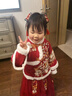 女童汉服连衣裙冬款拜年服中国风新款古装过年冬季儿童新年服唐装 2057酒红色套装 110 码身高95-108体重适合25-32斤 实拍图