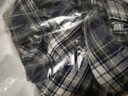 CLOR格子长袖衬衫男士秋冬季潮流ins宽松休闲衬衣外套CLCX04藏青L 实拍图