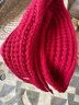百搭韩版针织毛线红色围巾女2024圣诞冬季高级感新年礼物情侣围脖 针织围巾-酒红色-1个装-保暖 1 实拍图