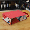 极礼红酒盒空盒葡萄酒包装礼盒双支装折叠皮盒手提袋 红色品酒师 实拍图