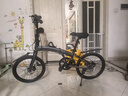 兰令马卡龙可折叠自行车亲子带娃母子成人禧玛诺变速女士通勤上班 消光灰【铝架+禧玛诺变速+油刹】 20寸（140-185）cm 7速-运动版 实拍图