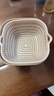 双层洗菜盆沥水篮水果盘吐骨碟客厅家用厨房洗水果篮子 圆角小号灰白【沥水网+盆】 实拍图