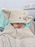 BABYGREAT婴儿浴巾儿童洗澡巾斗篷带帽子新生儿宝宝连帽包巾珊瑚绒吸水速干 实拍图