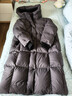 香影【鹅绒服】黑色中长款羽绒服女2025冬季新款修身收腰保暖外套 深灰 S 155/80A/85-95斤 实拍图
