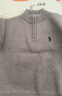 左西男童毛衣半拉链秋冬装2025新款儿童针织衫男孩上衣潮 灰色 160 实拍图