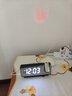 艾瑞曼 现代简约投影闹钟LED大屏电子时钟USB插电数字卧室床头夜光钟表 黑色2282-插电款 实拍图