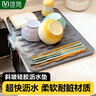 维简厨房硅胶沥水垫厨房台面斜坡沥水垫洗碗池硅胶垫水槽沥水垫 大号 实拍图