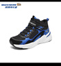 Skechers斯凯奇儿童秋冬休闲男女童二棉鞋轻质加绒保暖靴405222L/302583L 男童/黑色/宝蓝色/BKRY 35 实拍图