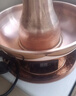 炊老爷 铜火锅碳电两用纯紫铜老式插电木炭铜锅火锅鸳鸯铜锅具涮肉暖锅 38CM遥控单味锅【10+人】 实拍图