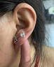戚小米纯999足银如意结耳钉女士螺丝拧扣养耳洞耳环睡觉免摘耳骨钉耳饰 银色大号一对【999足银】【90%人选择】 实拍图