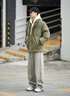 马克华菲外套男冬季加厚棉衣复古假两件袄子男士面包服羽绒棉服 军绿色 L 实拍图